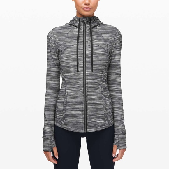 SOLD📌Lululemon Hooded Define Jacket Heathered Black/White/Black - Picture 3 of 15